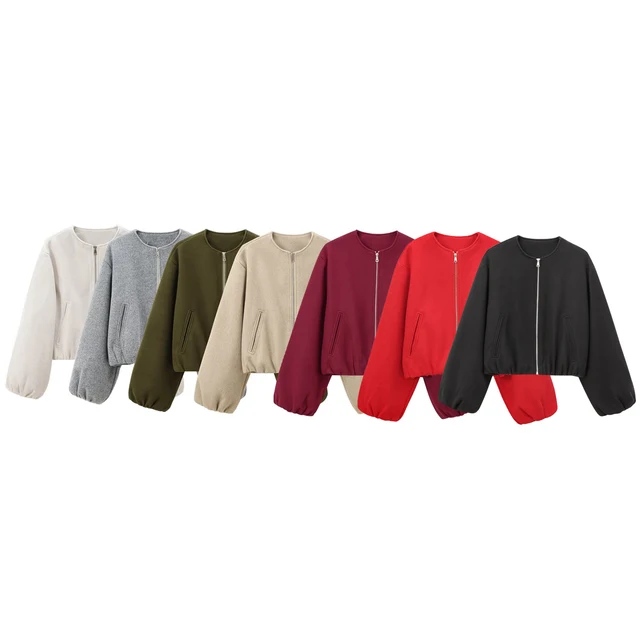 2025 Cross-Border for Amazon Hot Style European American Ins Style Fashionable Women's Soft Rabbit Zipper Woven Polyester Casual