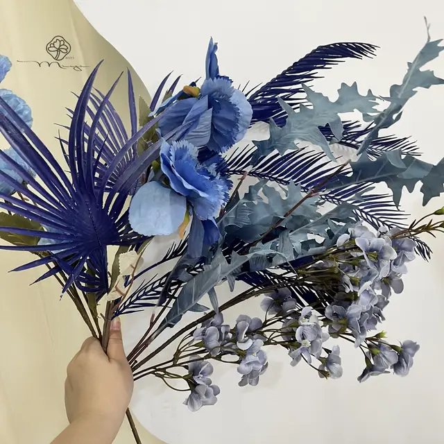 MIYI Blue Artificial Flower Material Loose Flower Factory Retail