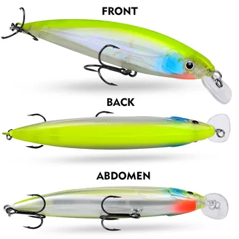 Giant Game Floating Minnow Lure 16cm 40g ABS Bionic Hard Plastic Fishing Bait for Ocean Boat River & Lake Long-Cast Minnow – Minnow – view 5