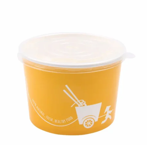 8oz\12oz\16oz\26oz customized paper cup for hot soup and noodles with pp lid