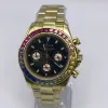 Gold Case+Black Dial