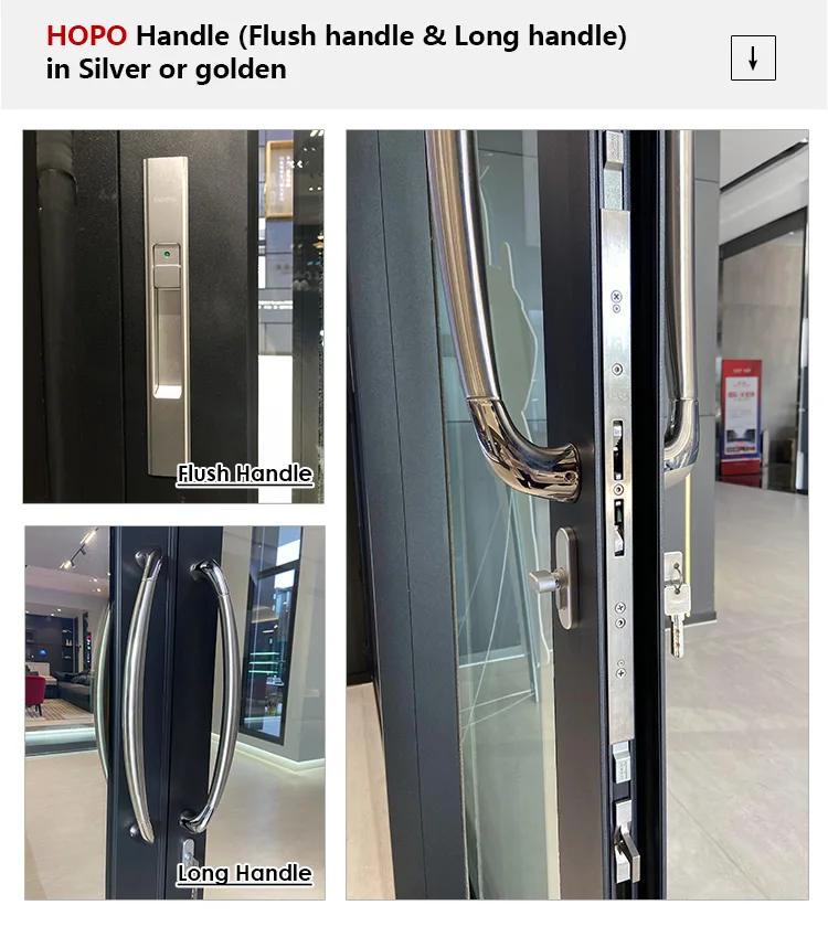 Derchi High Impact Push And Pull Aluminum Doors Large Sliding Doors For