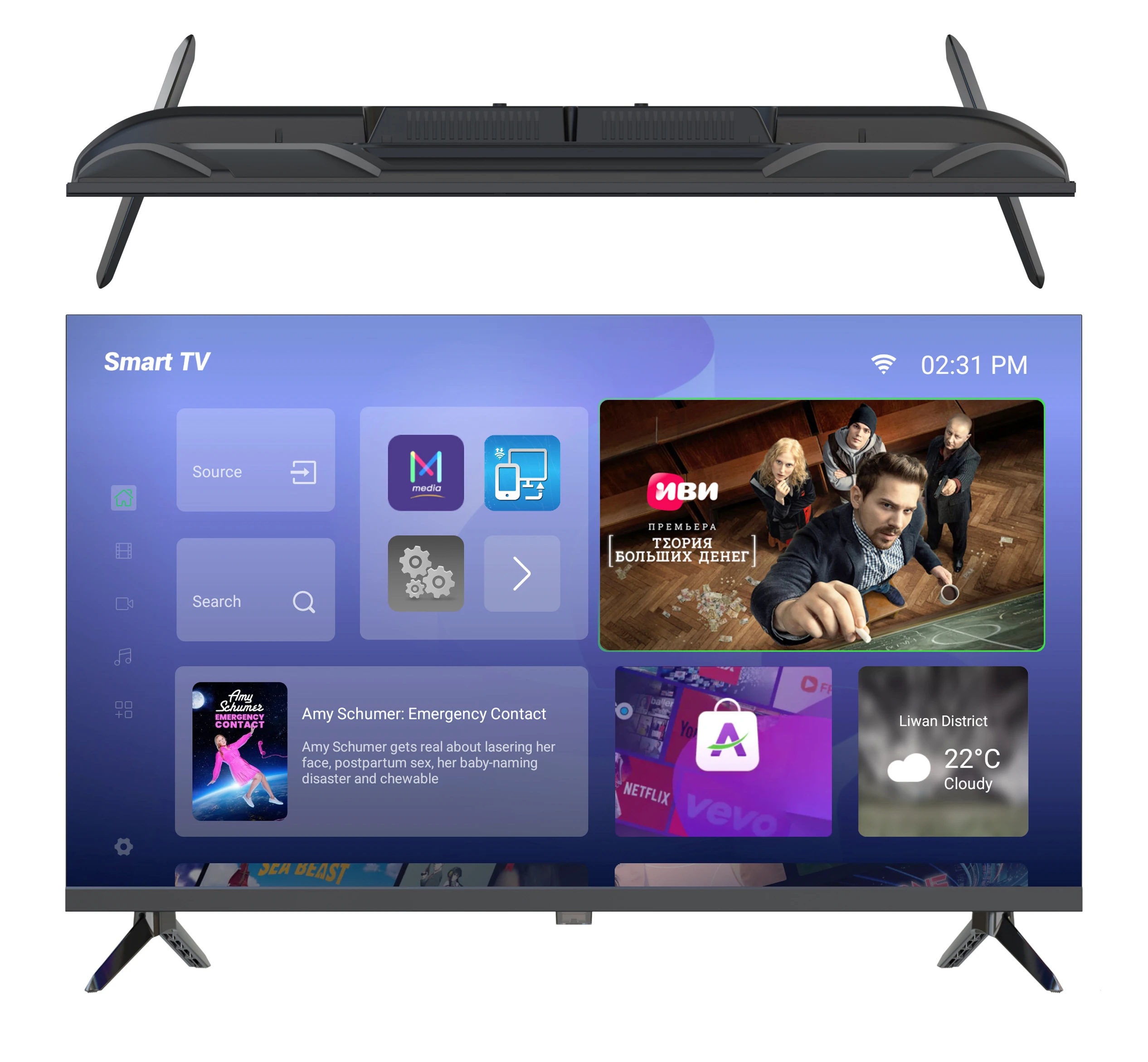 32インチスリムデザインプラズマテレビベゼルレスフレームレスatv