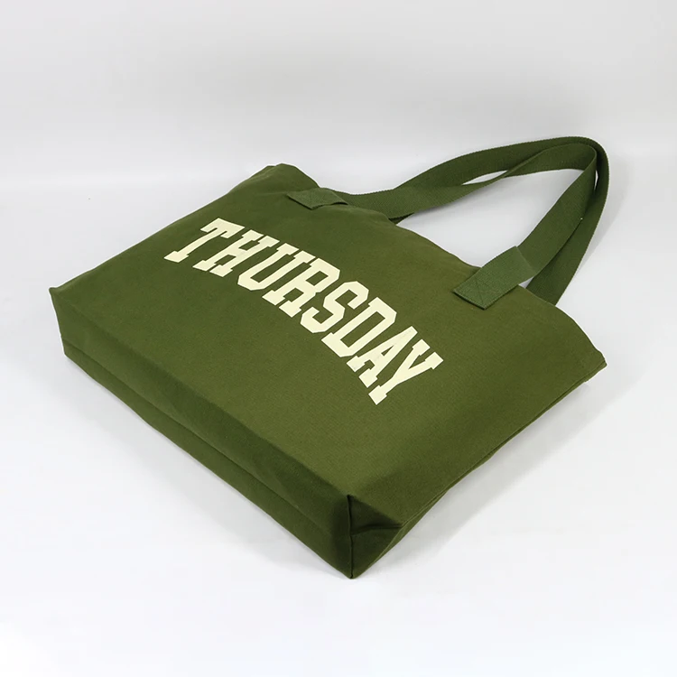 Custom Cute Design Washable Eco Friendly Cotton Canvas Tote Long