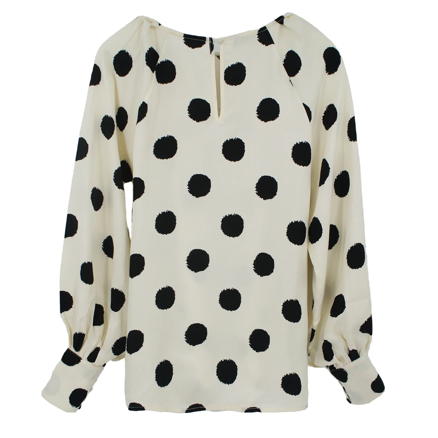 Sleeve Casual Polka Dot Shirt 