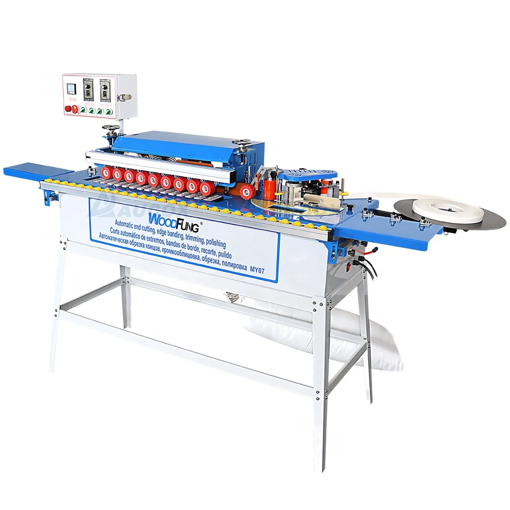 Furniture Tabletop Trimming Edge Double Press Woodworking Edge Banding Machine