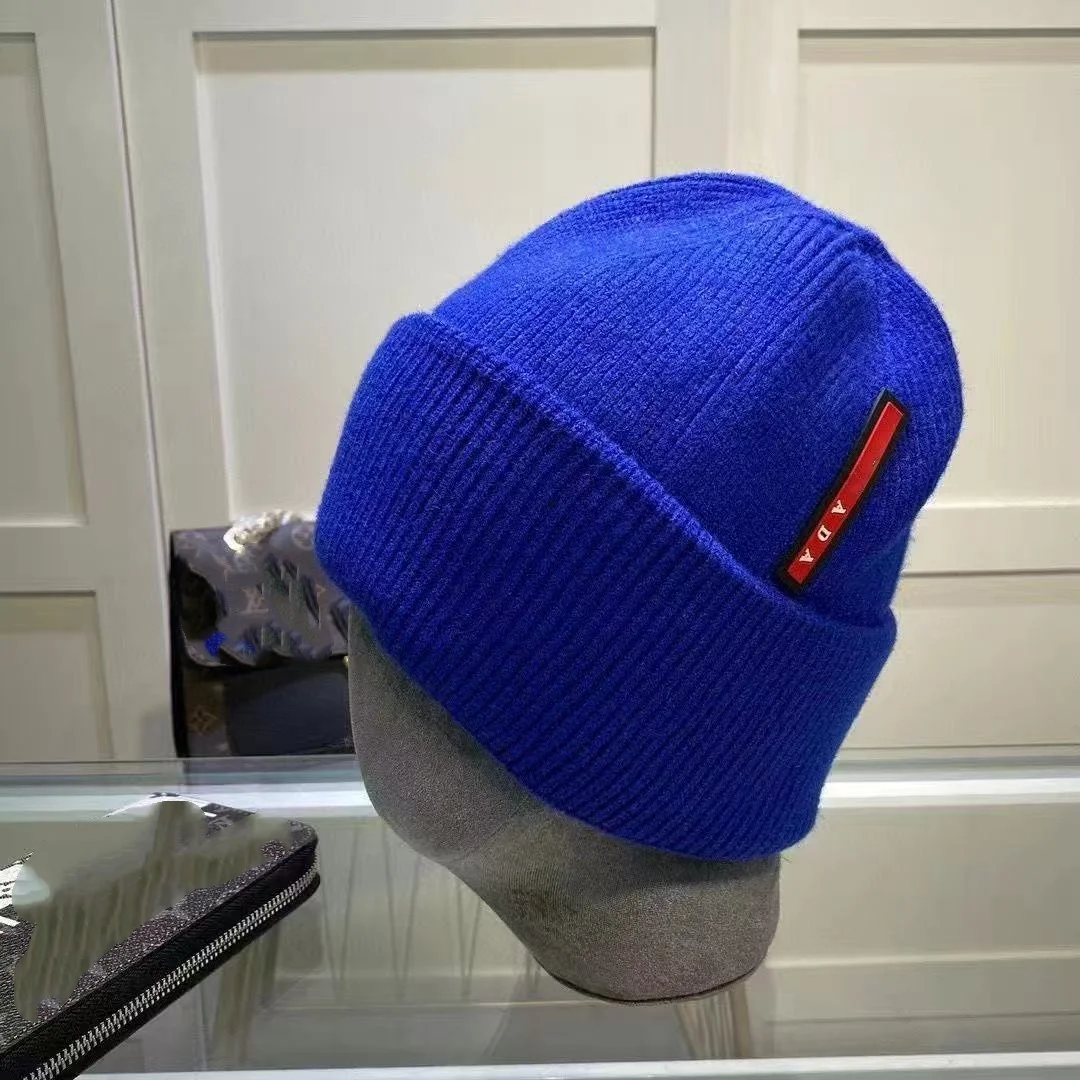 Autumn Winter Wool Knitted Beanie Hat for Men Women Joker Style Warm Ski Outdoor Sports Hat Beach Digital Men Women's Hat