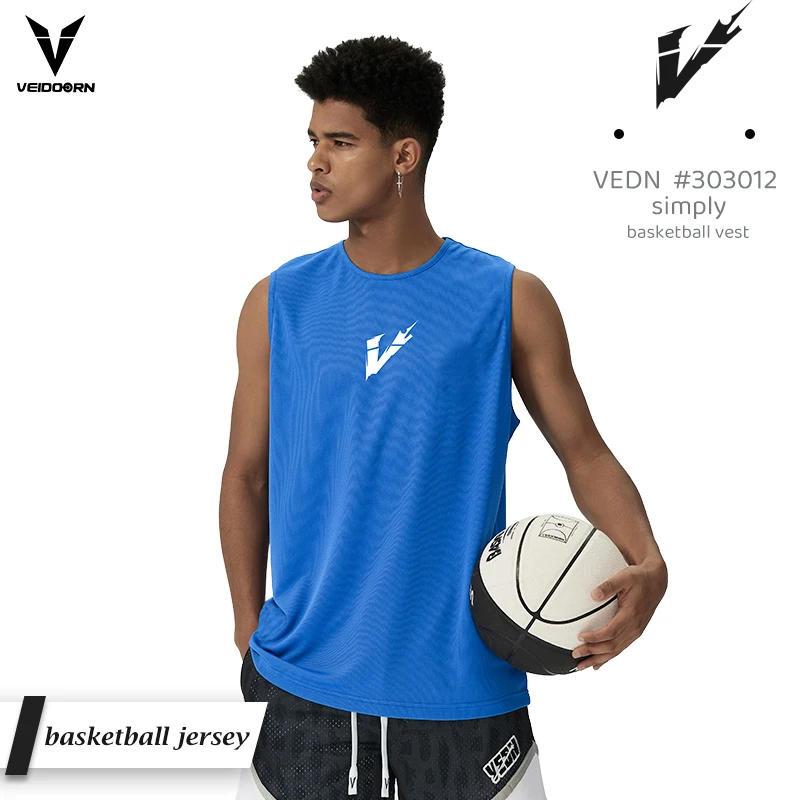Veidoorn Basketball Jersey Quick Dry Breathable Fabric Men Sleeveless T