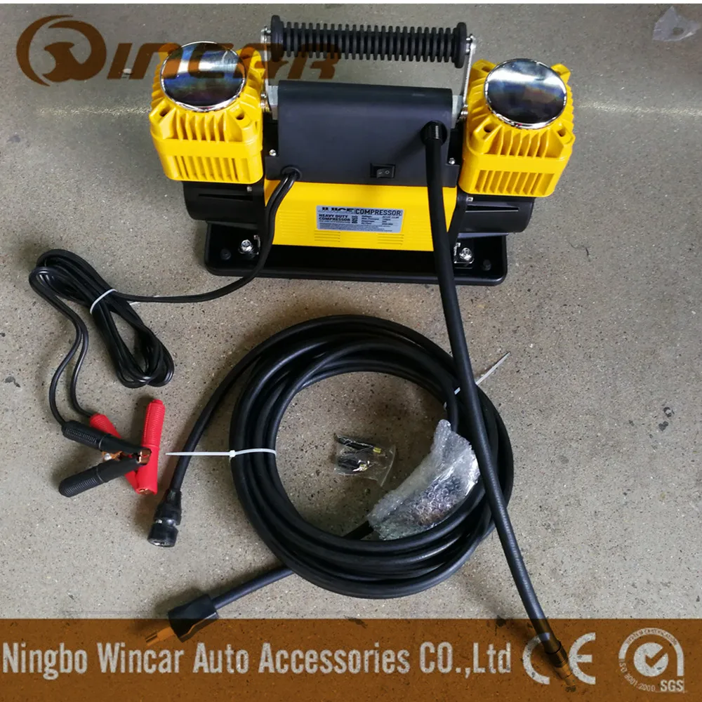 
 Сверхмощный портативный желтый воздушный компрессор 12 В, одобренный CE  