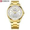 3 Glod Case White Dial