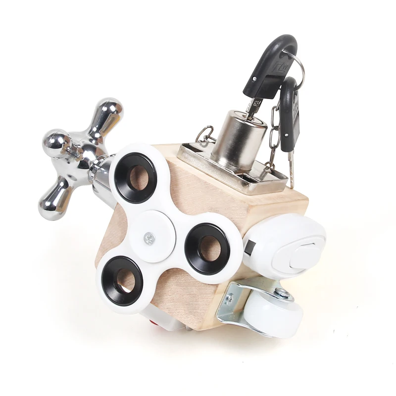 Лидер продаж деревянные игрушки многофункциональные блочные кубики с загруженной доской удаление фиджет сенсорные Монтессори обучающая игрушка для малышей