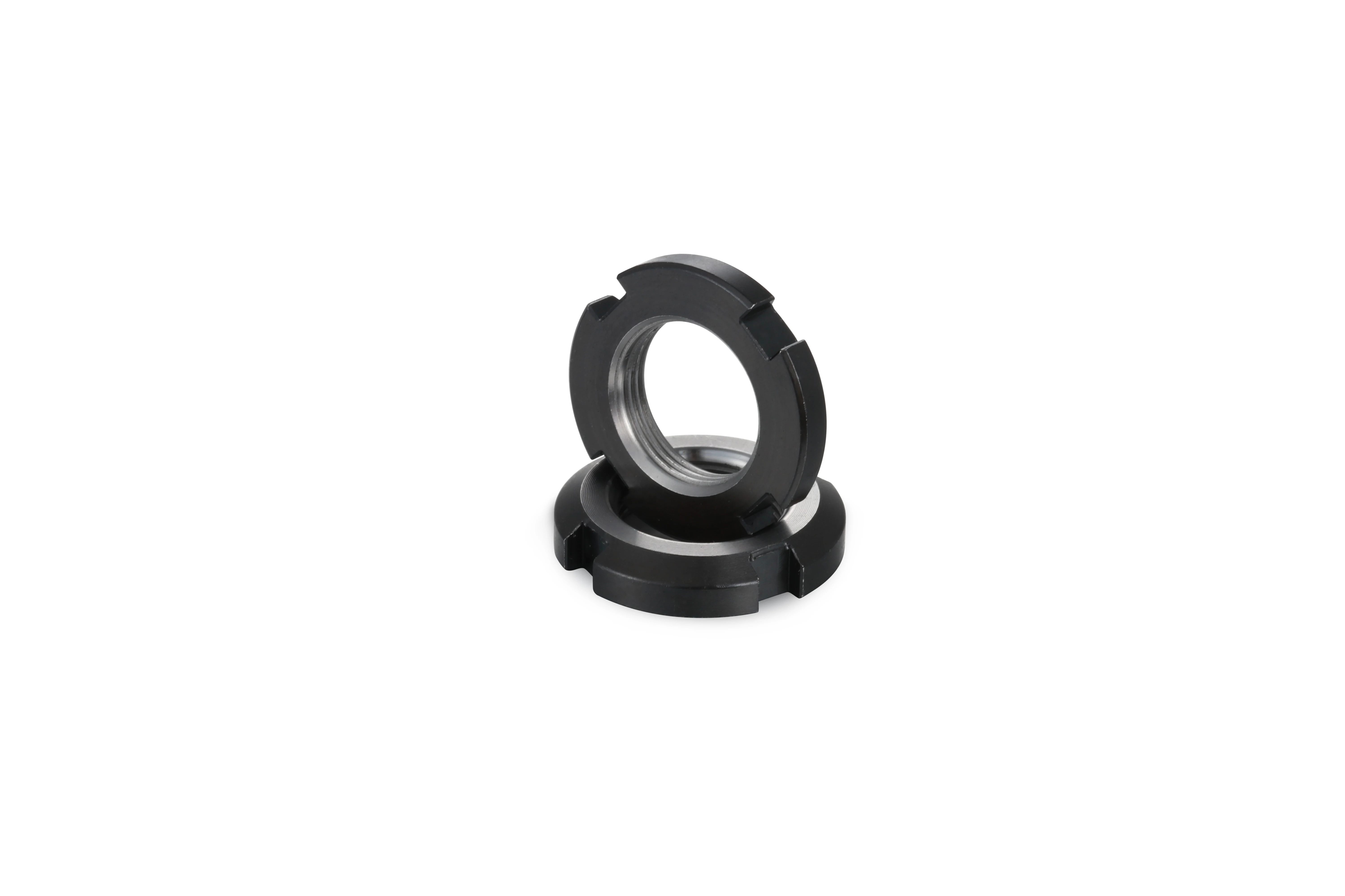 High Quality Black Retaining Four-Slot Slotted Round Nuts Carbon Steel Round Lock Nut For Various Rolling Bearings details