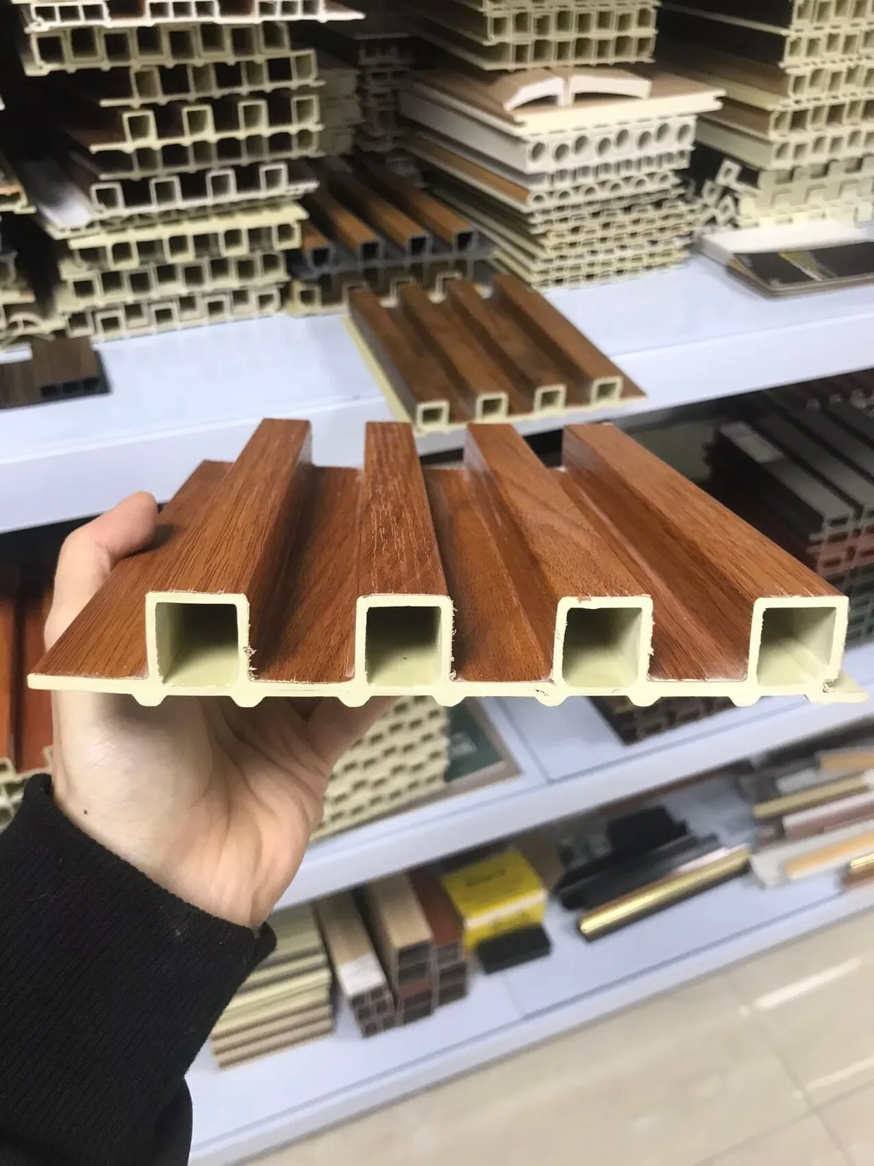 3d Fluted Wpc Panel Laminated Fluted Wall Panel Indoor Wpc Cladding ...