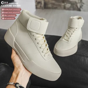 Manufacturer's Custom Logo Casual Sneakers for Men High-Top Retro Basketball Shoes Trendy Design Top Designer Shoe