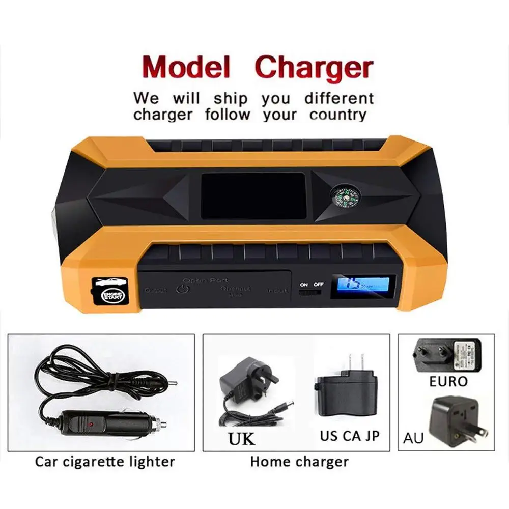 Portable Car Jump Start 89800mAh 4 USB Battery Jump Starter Car Jump  Starter Power Bank