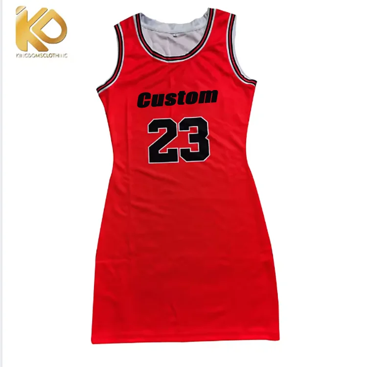 Custom Sexy White Pink 24 Basketball Jersey Dress for Women