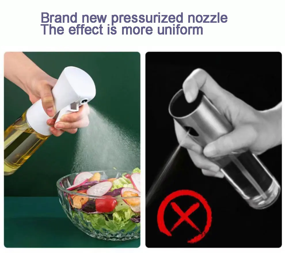 Factory wholesale 200ml 300ml 500ml press type olive oil sprayer special oil bottle for barbecue cooking