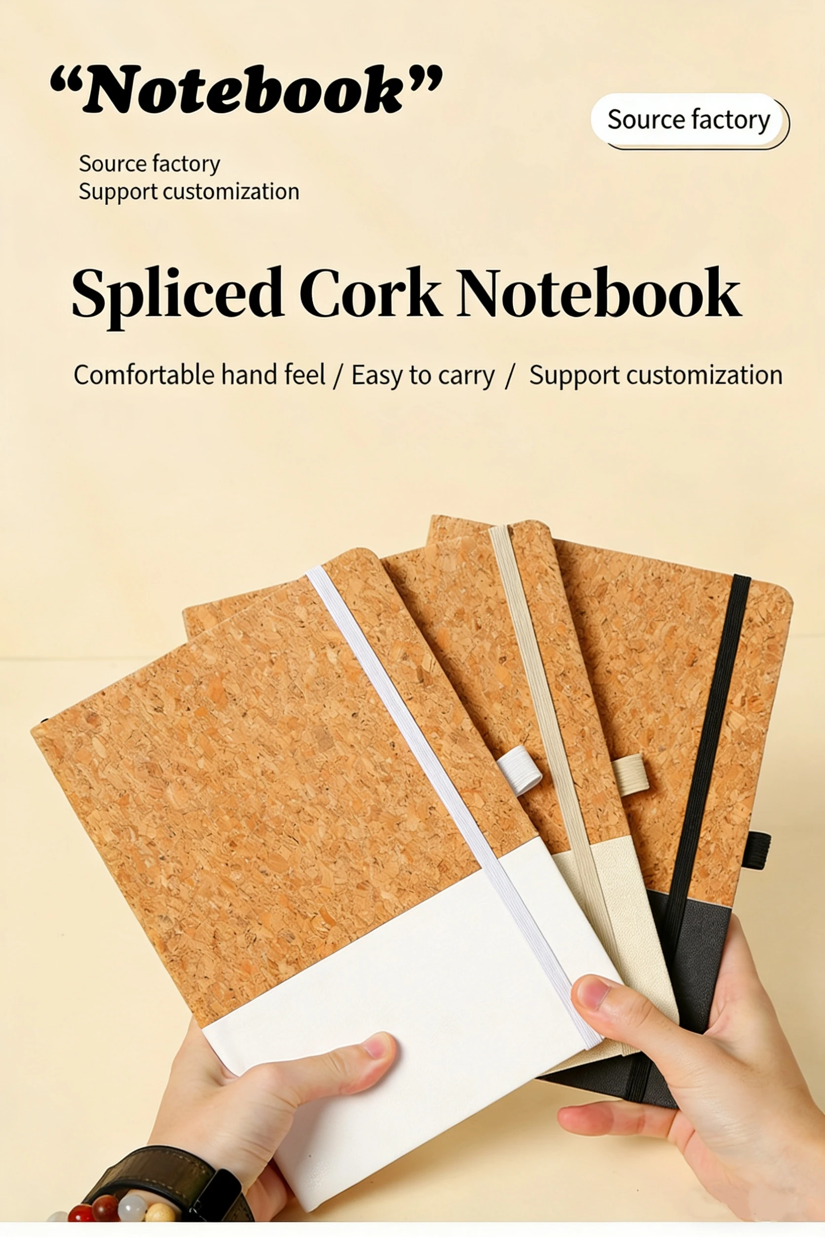 A5 notebook made of eco-friendly straw and cork can print logo for learning and office stationery wholesale preview 4