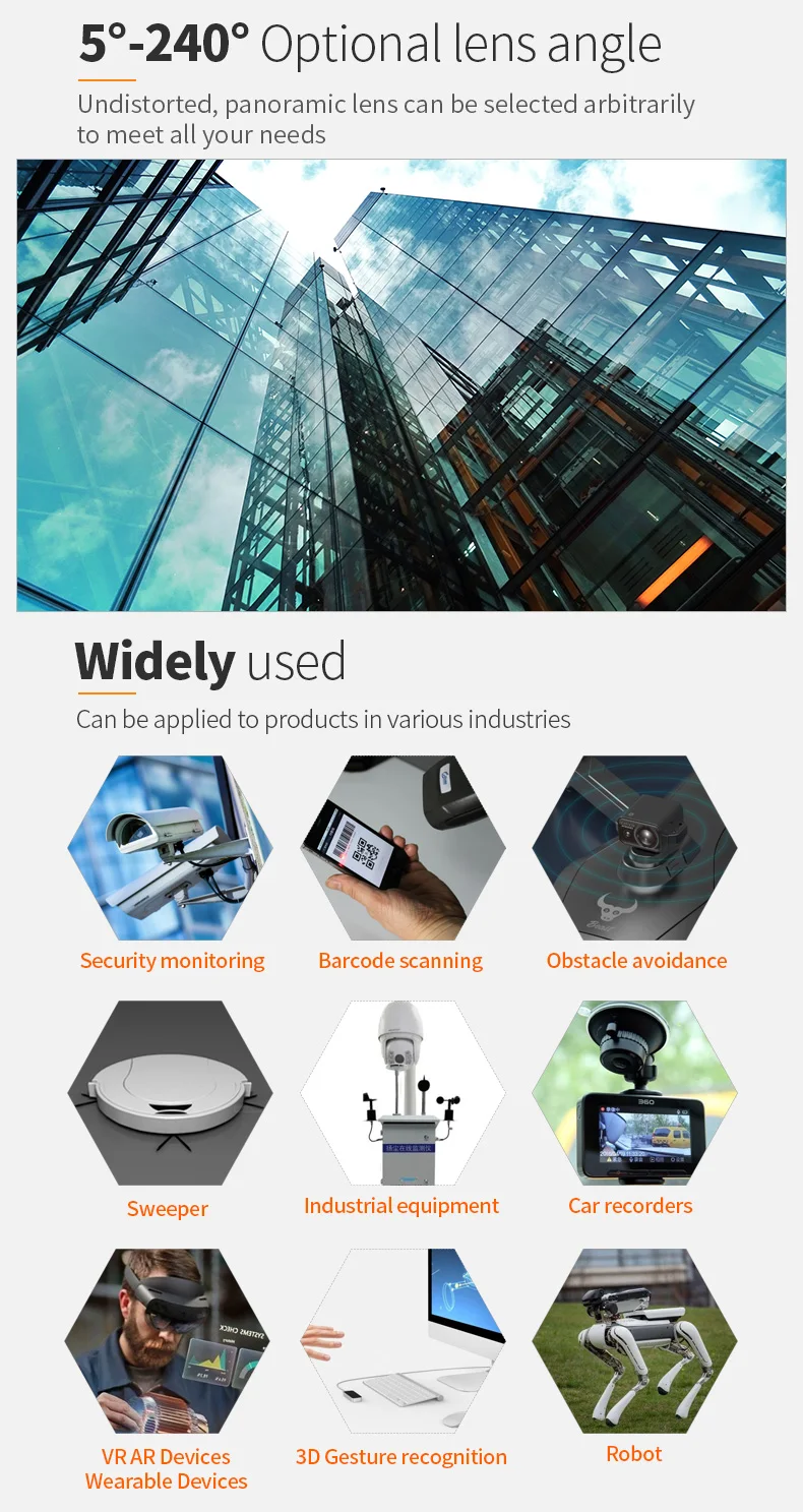 DGZX High definition 0.3MP VGA 100 frame OV7750 global exposure RGB scanning intelligent wearable camera module插图5
