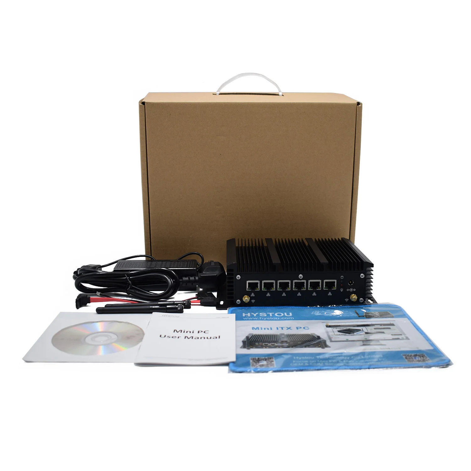 PfSense Firewall Fanless Industrial Router Mini Pc Core I5 I3 with 6 Lan Port RS232 Serial COM Port Small Computer