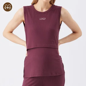 Custom Comfortable Women's Daily Maternity Wear Breastfeeding Sleeveless Daily Nursing Tank Top