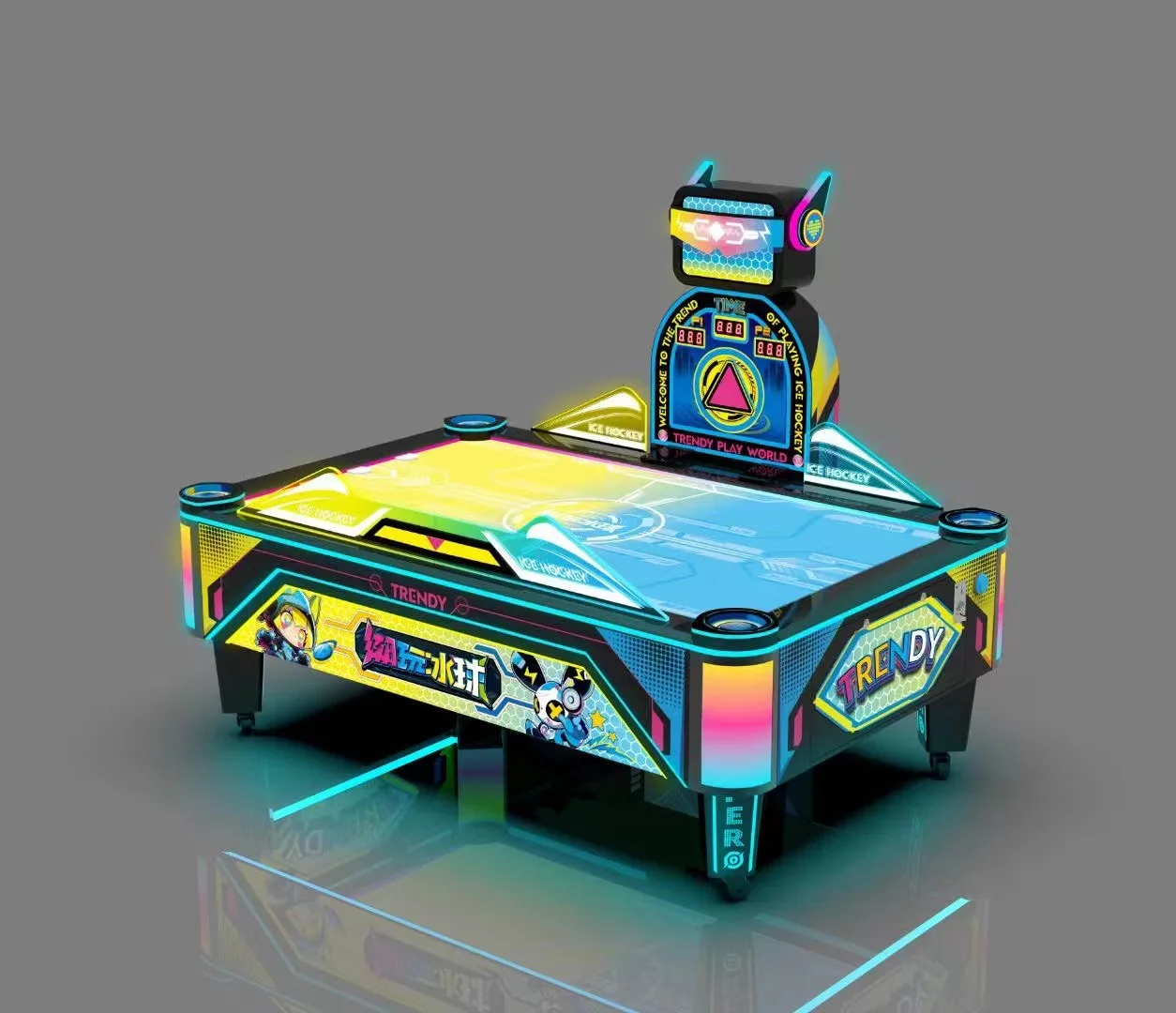 Funpark 2-Player Indoor Arcade Amusement Machine Coin Operated Sports Air Hockey Game Center Mini Wooden Features Board Material details