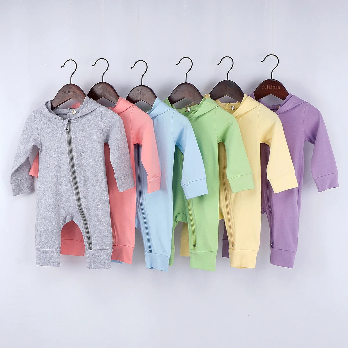 Комбинезоны ярких цветов с динозавром, Комбинезоны для маленьких девочек и мальчиков, комбинезоны, одежда для малышей на весну и осень, однотонные для 0-24 месяцев