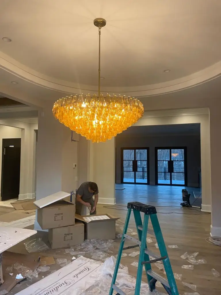 Popular Design Modern Luxury Led Chandelier Brass Ceiling Lighting ...