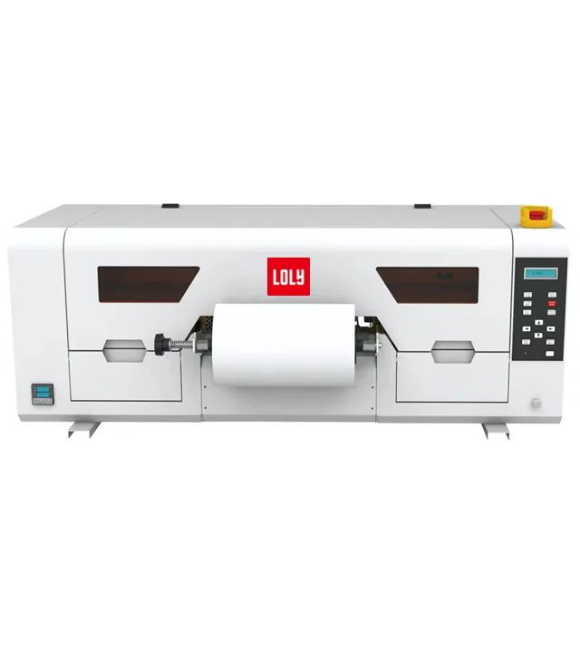 Hot sales 30cm white ink varnish UV DTF printing machine A3 UV DTF printer for Max.30cm width transfer AB film printing
