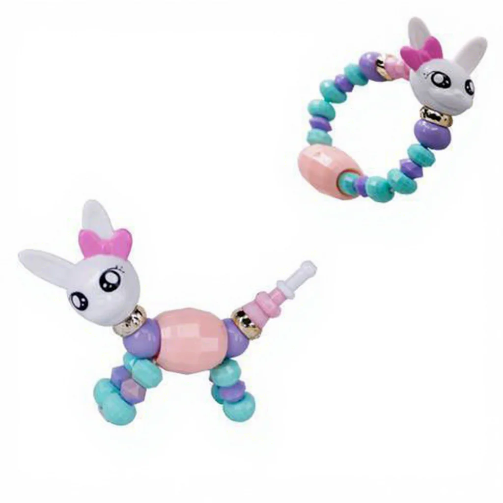 Collier de dessin animé pour enfants, bijoux animaux colorés, perles florales, accessoires de Bracelet à la mode acheter à prix bas - livraison gratuite, avis réels avec des photos
