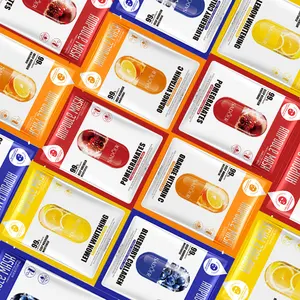 OEM SADOER Private Label Face Sheet Korean Skin Care Pomegranate VC Vitamin a Hydrating Facial Mask Moisturizes Facial Mask