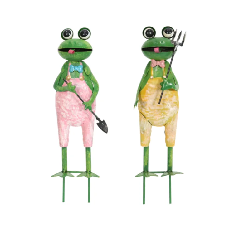 Funny Outdoor  Stakes Stake Iron  Metal ArtOutdoor  Froggy  Stake 1