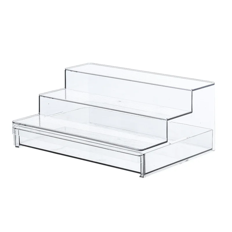 Clear Kitchen Condiment Spice Storage Rack Portable Makeup Plastic ...