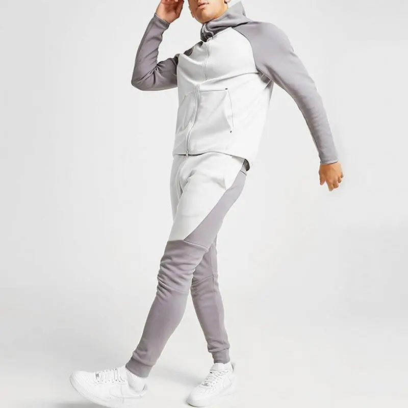 Paneled Hoodie Trousers Sports 