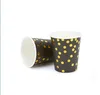 25 black gold paper cups