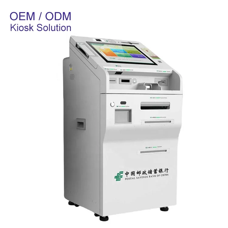 21.5 Inch Mutil Function  Dual Touch Screen Embossing Bank Card Printer  Kiosk Payment  Terminal Encryption Pin Pad