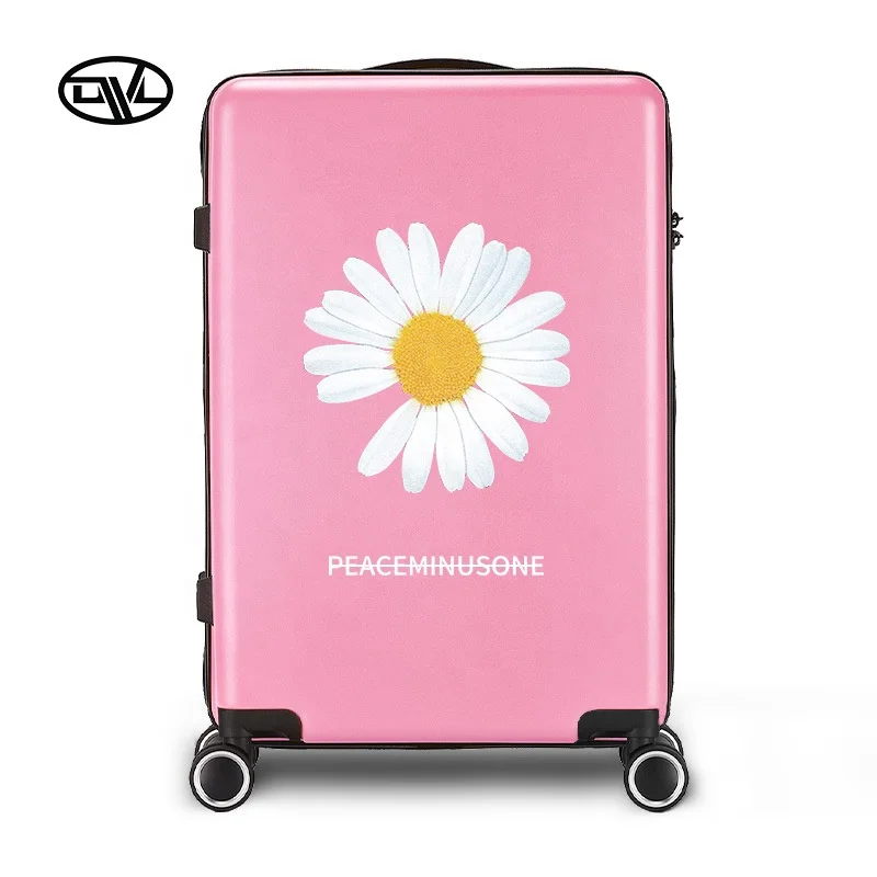 Wholesale 20-Inch ABS Trolley Suitcase for College Students Kids UV Printing Carry-On Spinner Travel Luggage Set for Children's