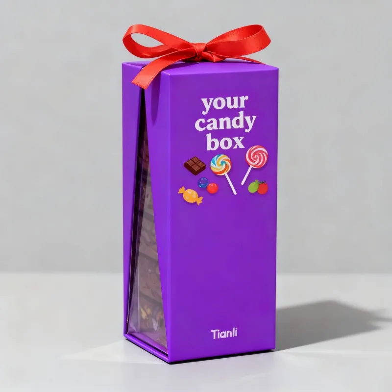 product high quality and cheap custom digital printing candy box with logo clear window box for cookies chocolate candies package-4