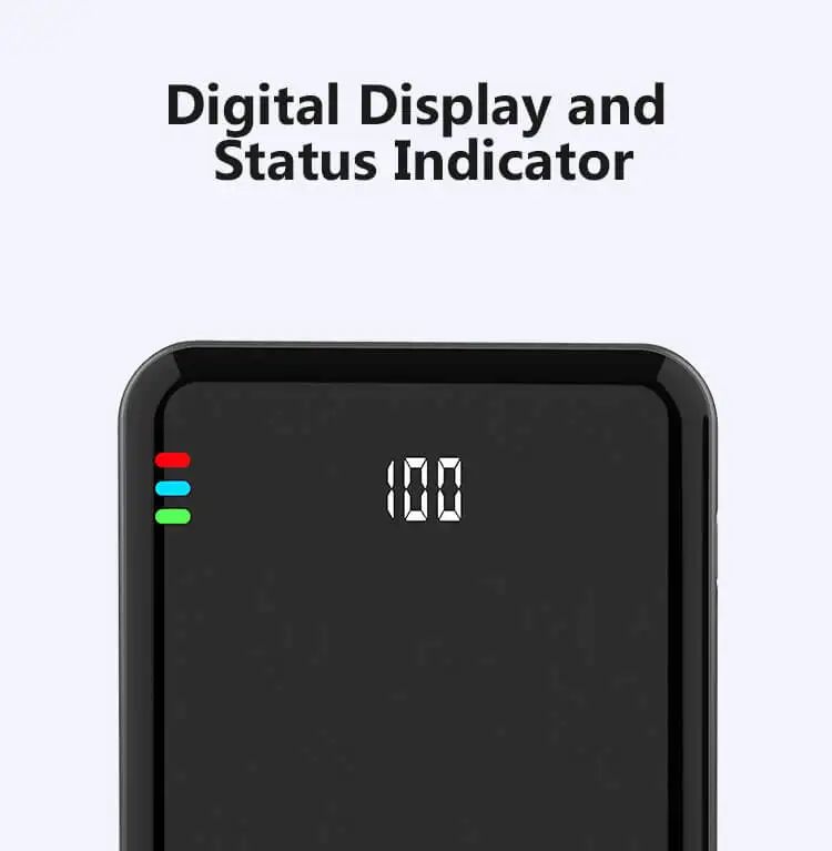 Hot Selling Electronics 10000mAh 18W Fast Charging qi Compatible Wireless Portable Charger Mirror Power Bank Portable Wireless Charger Power bank PD 3.0 18W & QC 3.0 18W Fast Charging Digital Display Qi Wireless Power Bank 10000mAh