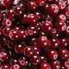 Perles imitation jade 6 mm - Rouge vermillon