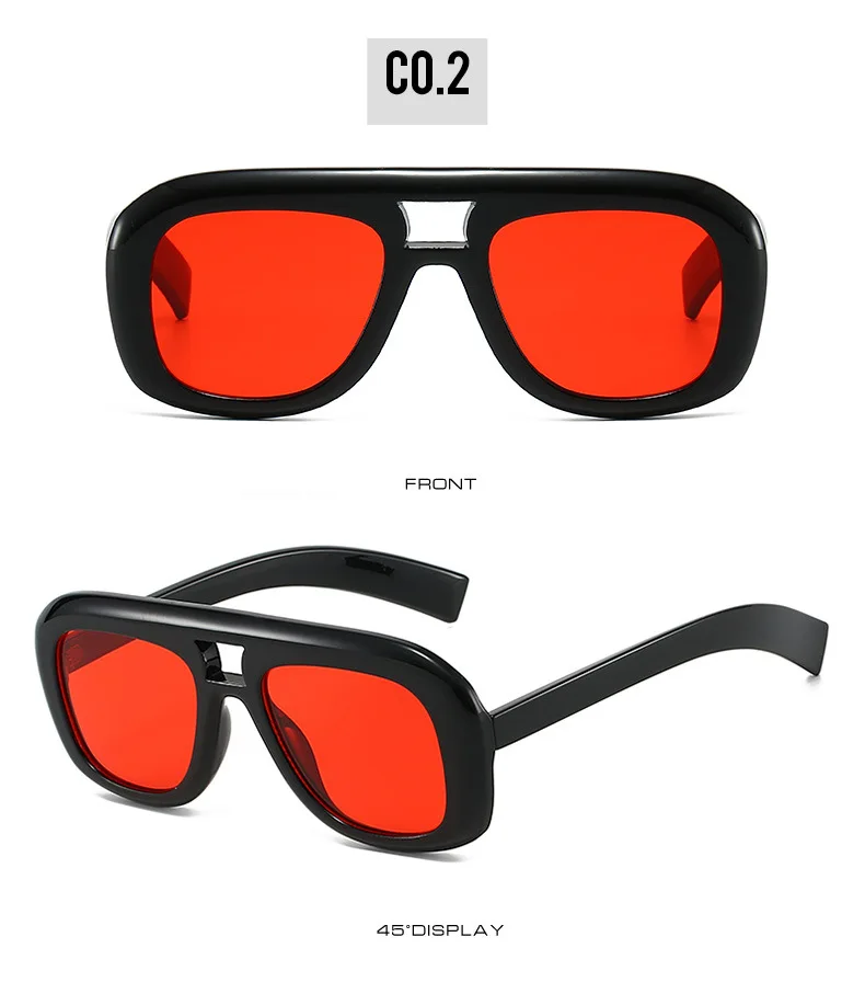 Oversized Women's Sunglasses With Double Bridge Uv400 Protection_voghion.com