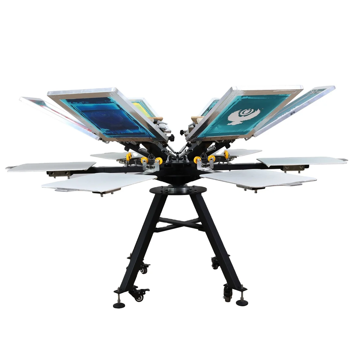 Doyan Printing Machine Print Maker Silk Screen Carousel 6 Color 6 Station Screen Printing T Shirt Machine