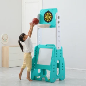2026 Factory Sale 4 in 1 Children's Basketball Hoop Machine Portable Basketball  Stand Sports Toys Indoor Outdoor Toys