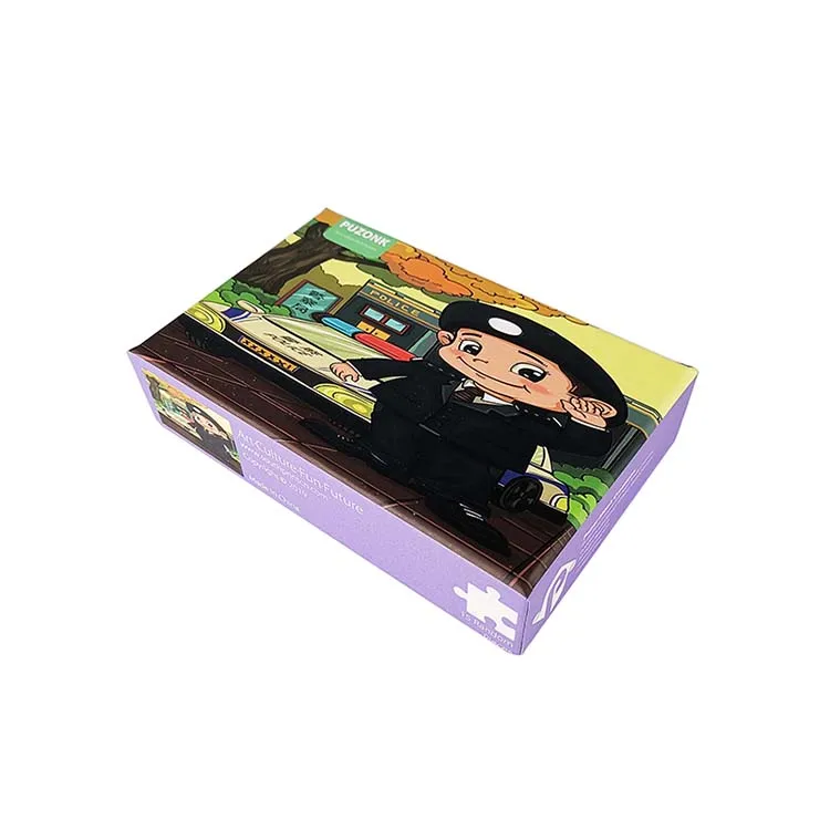 Детские развивающие игрушки полицейский 15 шт. пользовательские фирменные Puzzle Party Game 6x8 дюймов