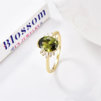 Blossom CS Jewelry High Quality 18K Gold Plated Silver 925 Platinum Fashion Rings for Women Free Logo Wedding Engagement Gift