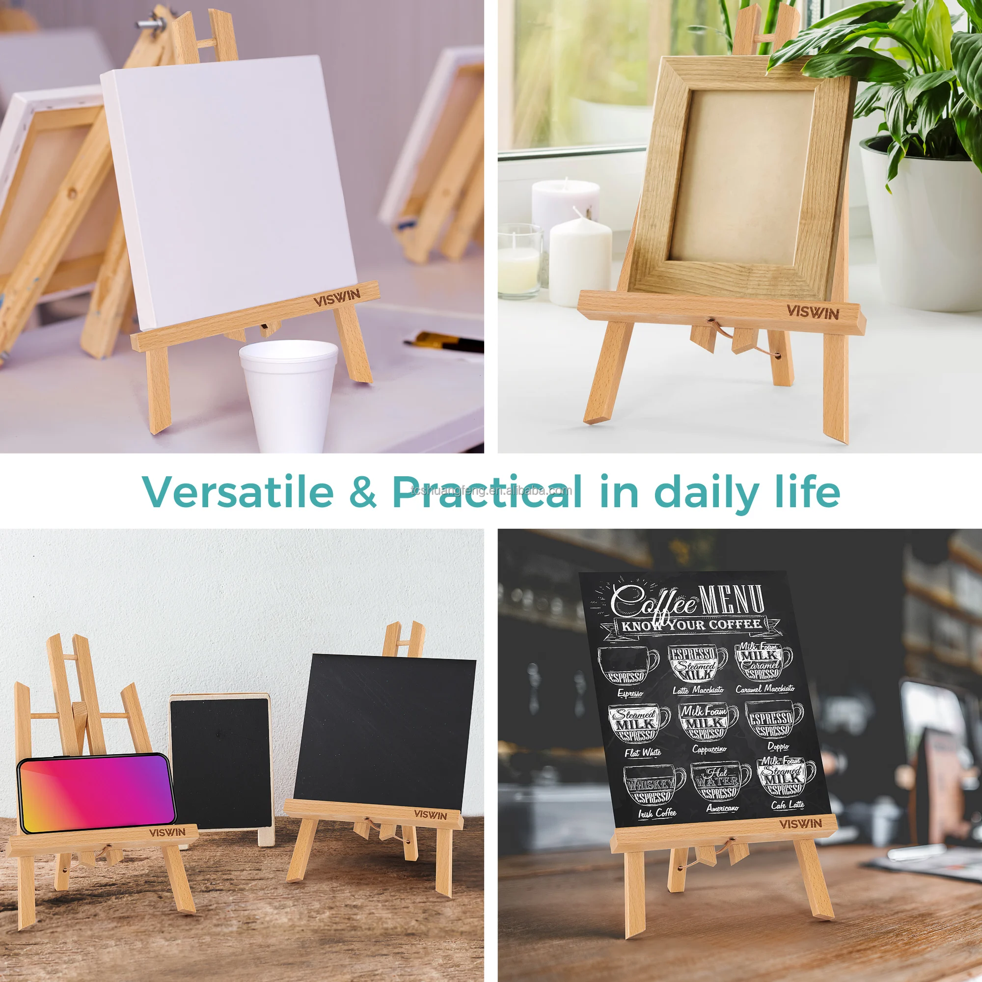 High Quality Desk Mini Easel Stand Display Wood Triangle Easel For Sale