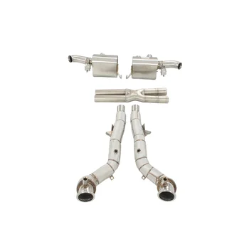 YT Stainless Steel Full Exhaust System with Header, X-Pipe, Catback & Mufflers for Ferrari California 3.9T