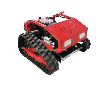 Wheeled crawler remote control lawn mower gasoline driven weeding automatic remote control lawn mowing