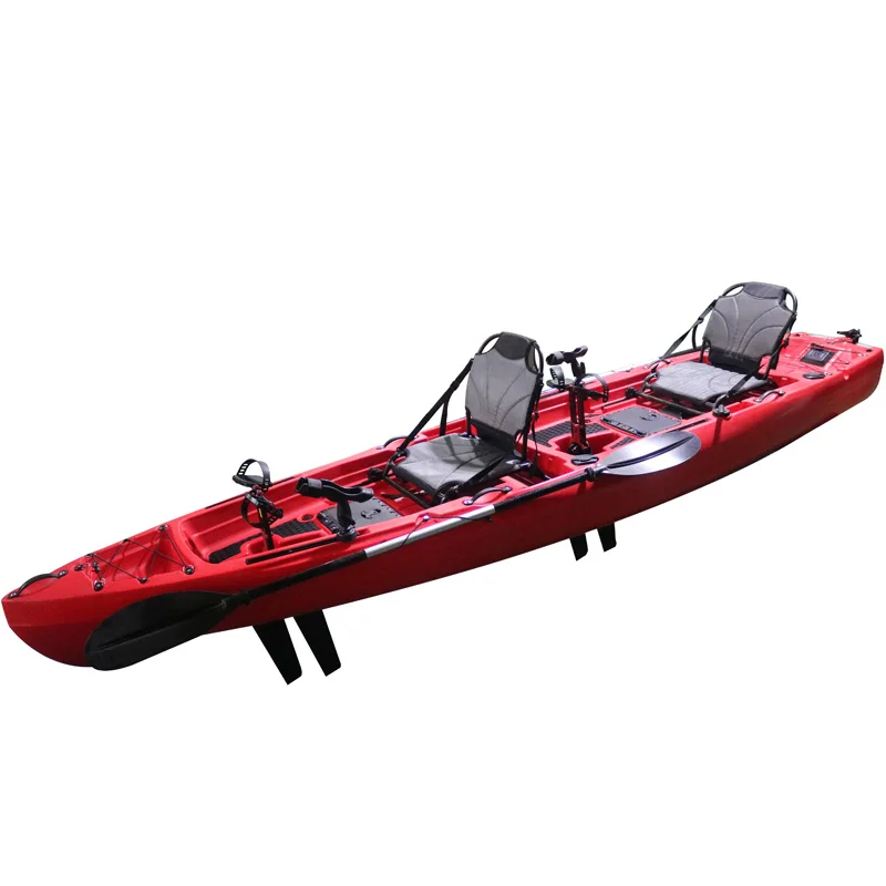 2023 New Pedal Drive Kajak 2 Person 14ft 600lbs Kayak With Fishing Foot
