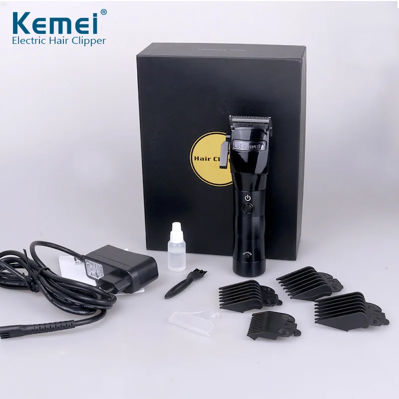 Kemei машинка для стрижки волос KM-2850 золотого тела металлическое Регулируемое лезвие из углеродистой стали профессиональная электрическая машинка для стрижки волос